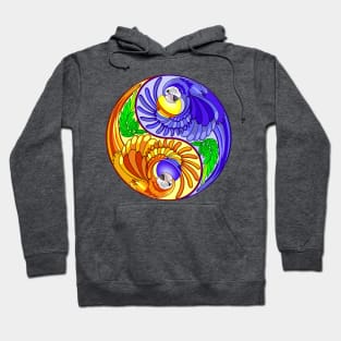 Yin Yang Macaw Parrot Zen Sign Hoodie